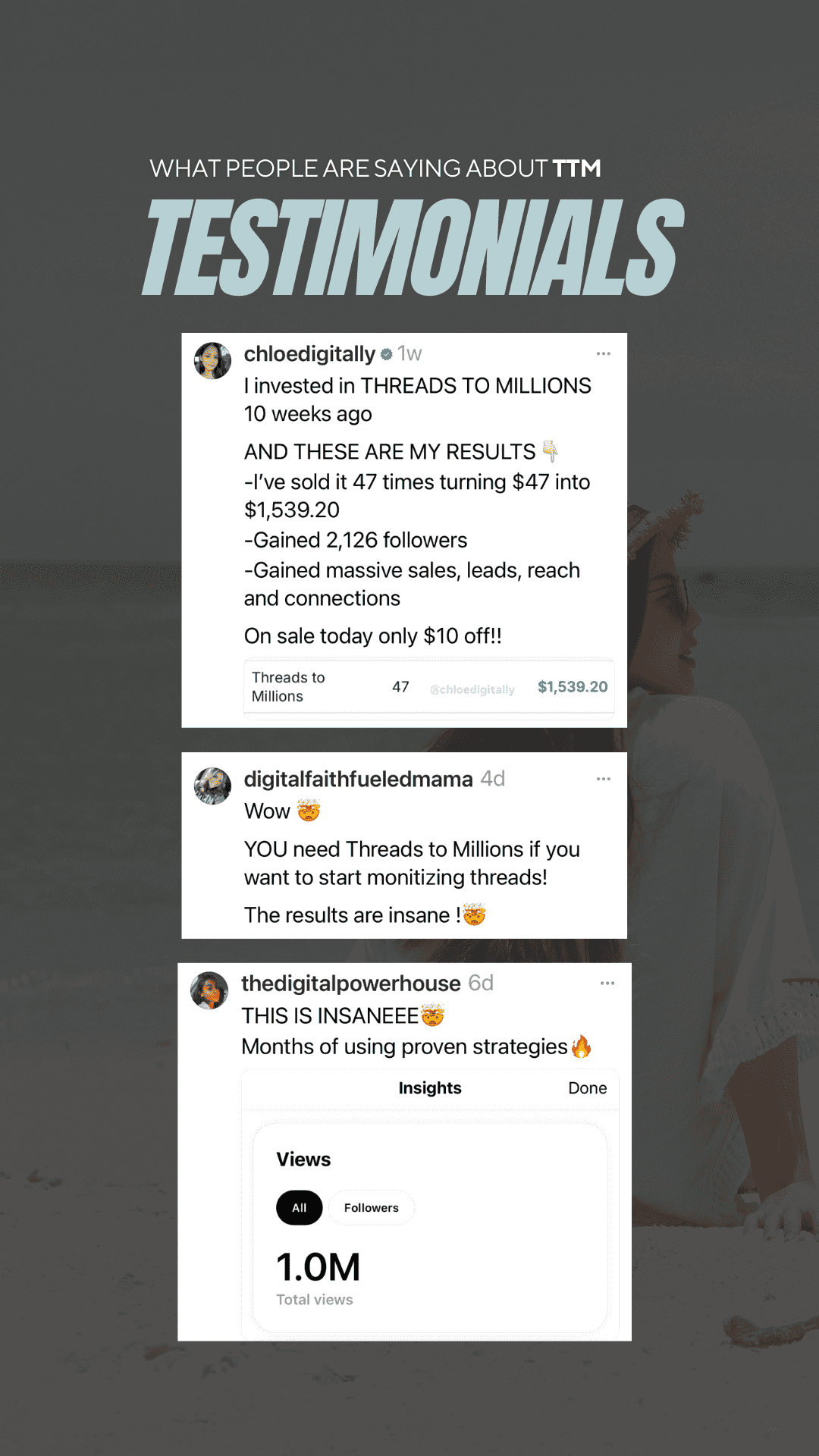 TTM member reaching 1M views milestone using the STAR Method on Threads